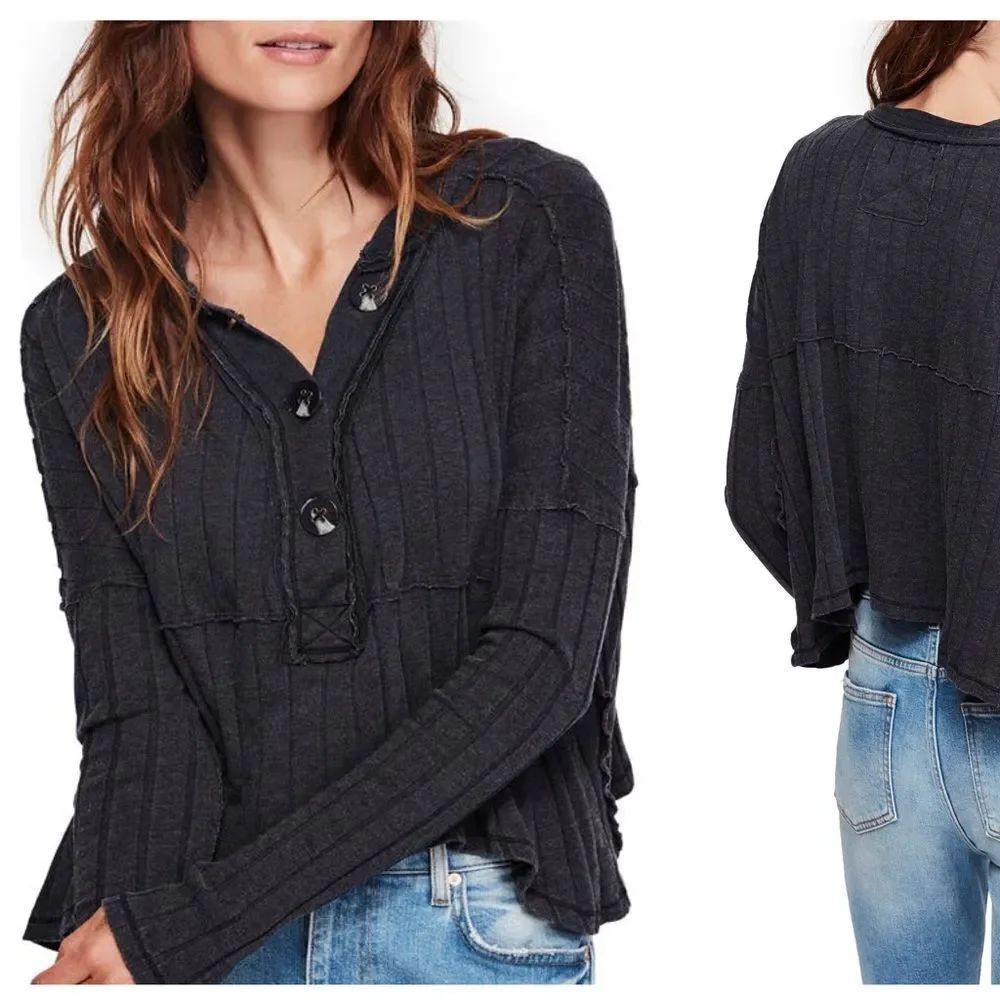 Free People In The Mix Knit Top Size Small